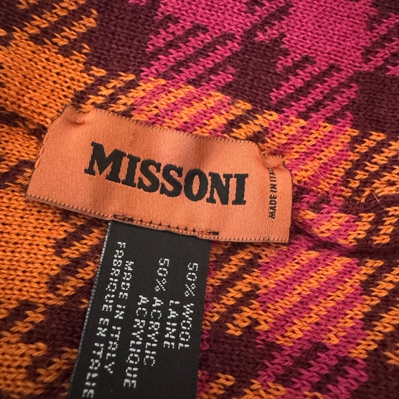 Missoni Orange and Purple Checkered Hat main image 4